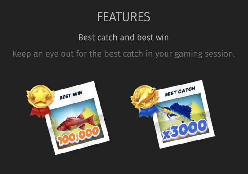Fishing Club 2 by BGaming Best Catch and Best Win tracking feature interface