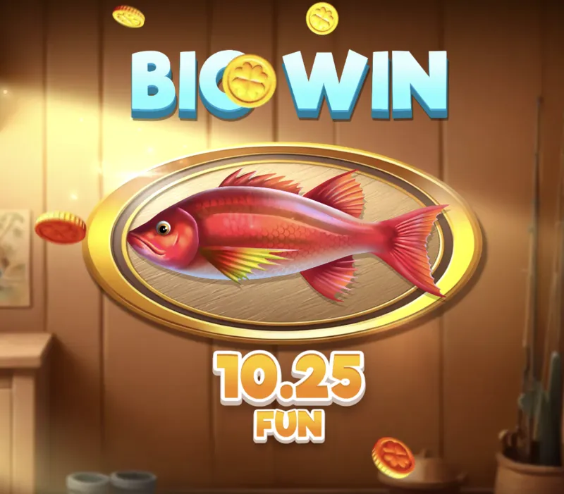 Fishing Club 2 by BGaming Big Win celebration animation