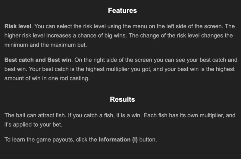Fishing Club 2 features and results panel showing session statistics and tracking data