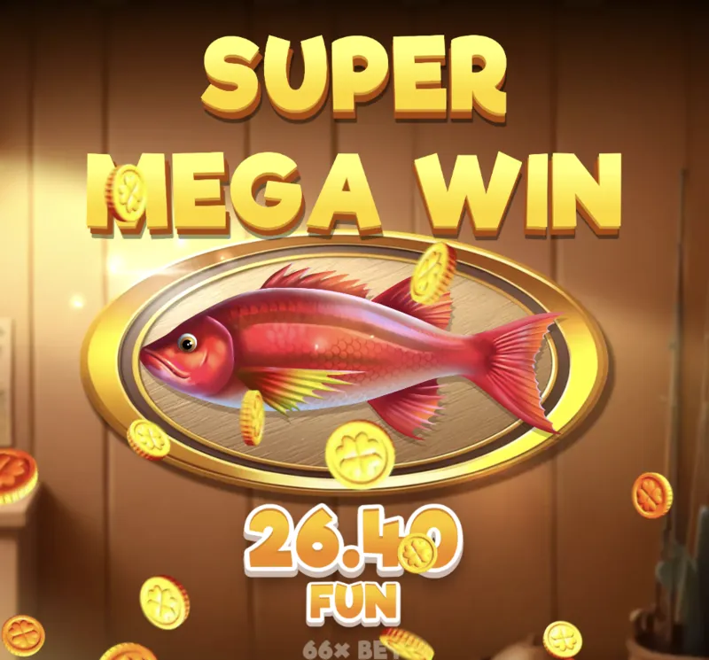 Fishing Club 2 by BGaming Super Mega Win top-tier celebration